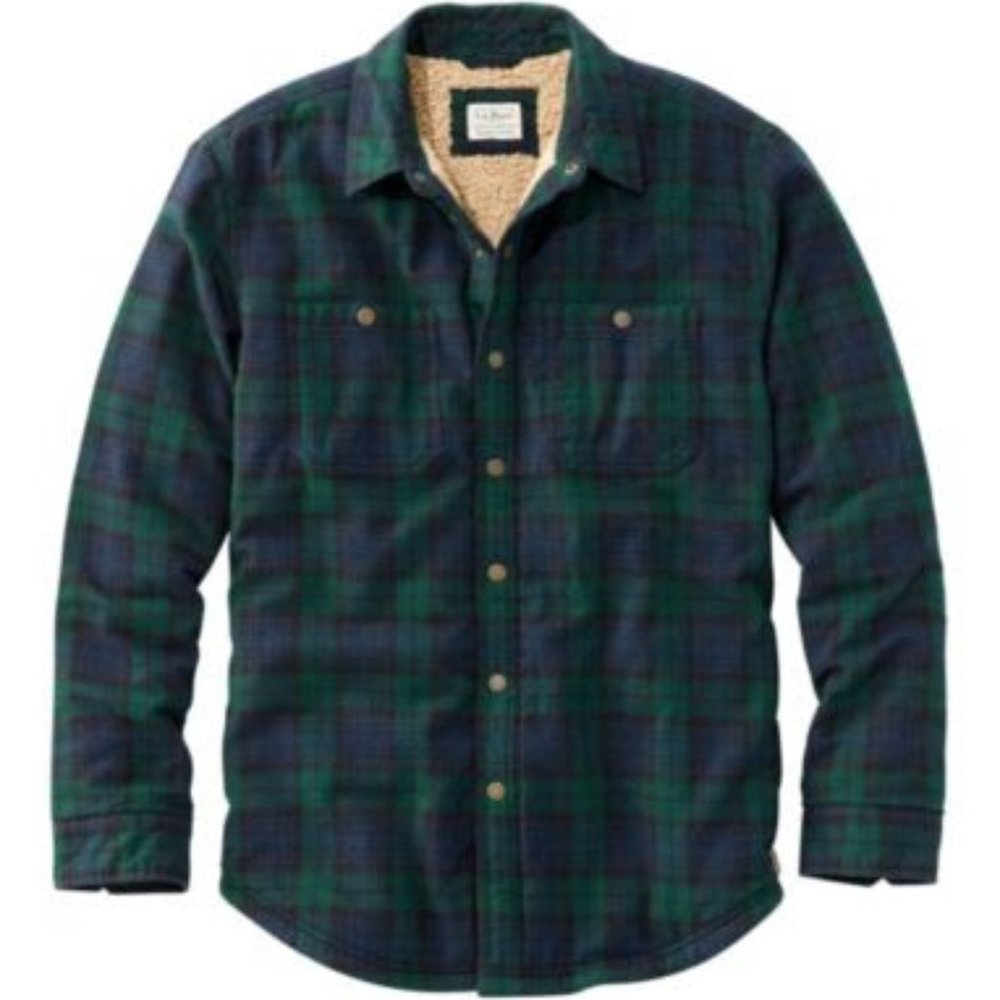LL Bean Sherpa Lined Shirt Jacket